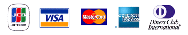 JCBカード / VISAカード / MasterCard / American Express / DinersClubCard