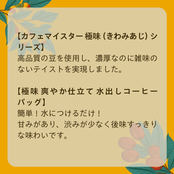 UCC 極味 爽やか仕立て水出しコーヒーバッグ 80g×6個