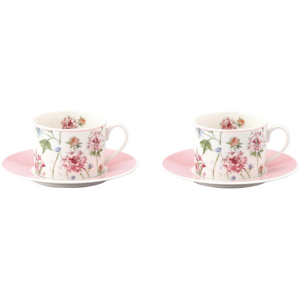 ローラ アシュレイ ワイルドメドウ ペアカップ&ソーサーセット【送料無料】