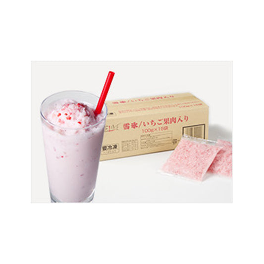 アイスライン 雪氷 いちご果肉入り 冷凍 100g×15個【リニューアル】