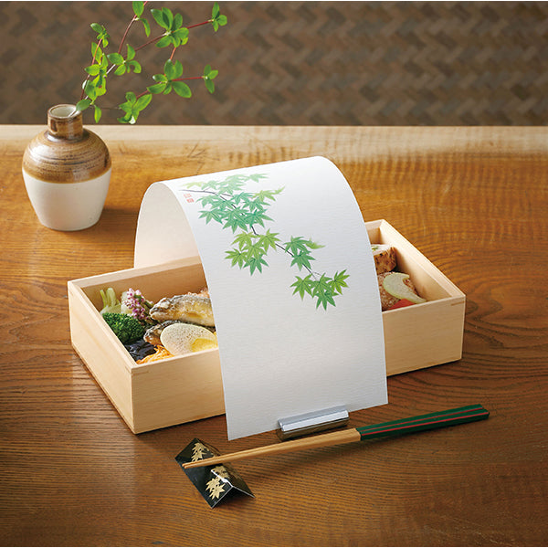 ヤマコー おもてな紙お膳掛紙 青もみじ(4月~8月)100枚(66810)