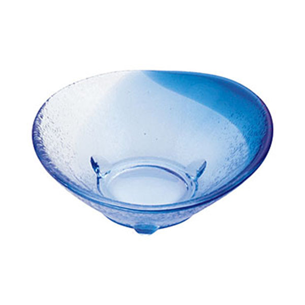 ヤマコー 硝子ミニ小鉢 三角(青)(26795)