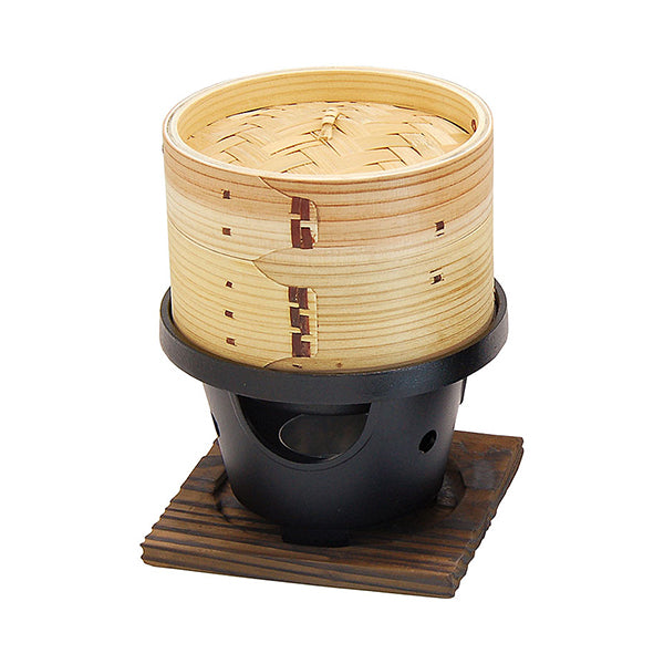 ヤマコー 点心セイロ 水入 用美コンロセット 15cm (20185)