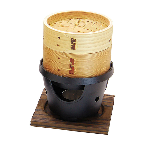 ヤマコー 点心セイロ 水入 用美コンロセット 13cm (20186)