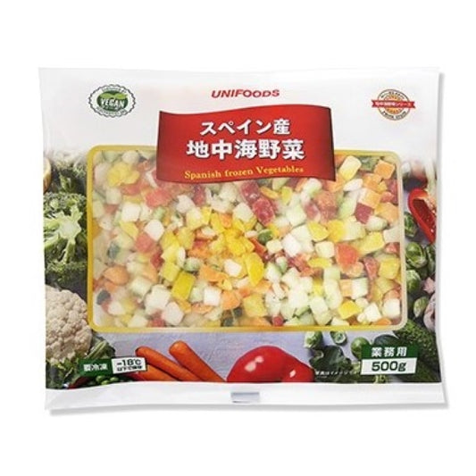 ユニフーズ 5種の彩りコロコロ野菜 500g 冷凍