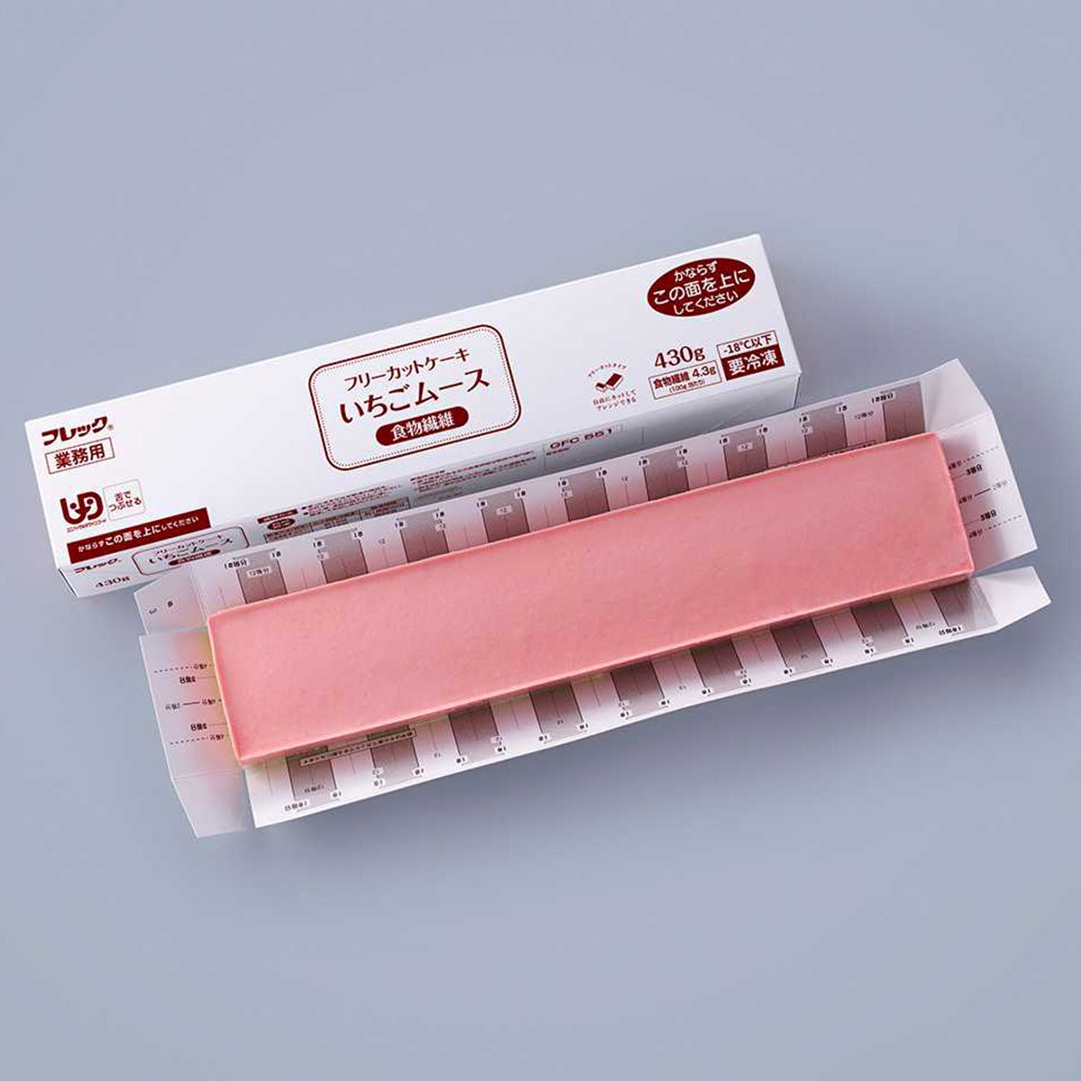 フレック フリーカットケーキ いちごムース(食物繊維)430g 冷凍