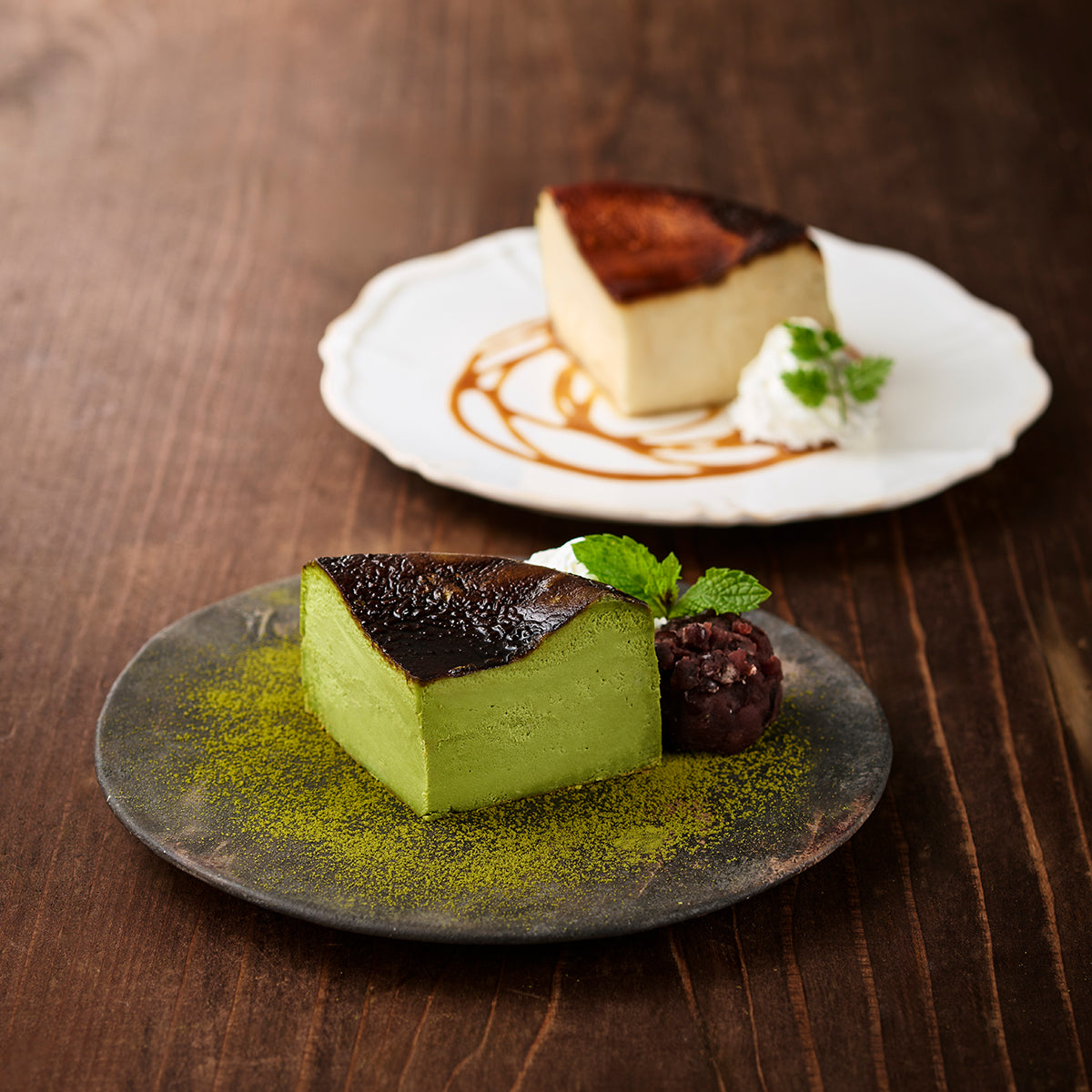 【10月21日発売】ベルリーベ 濃厚なめらか抹茶バスクチーズケーキ 4個 冷凍