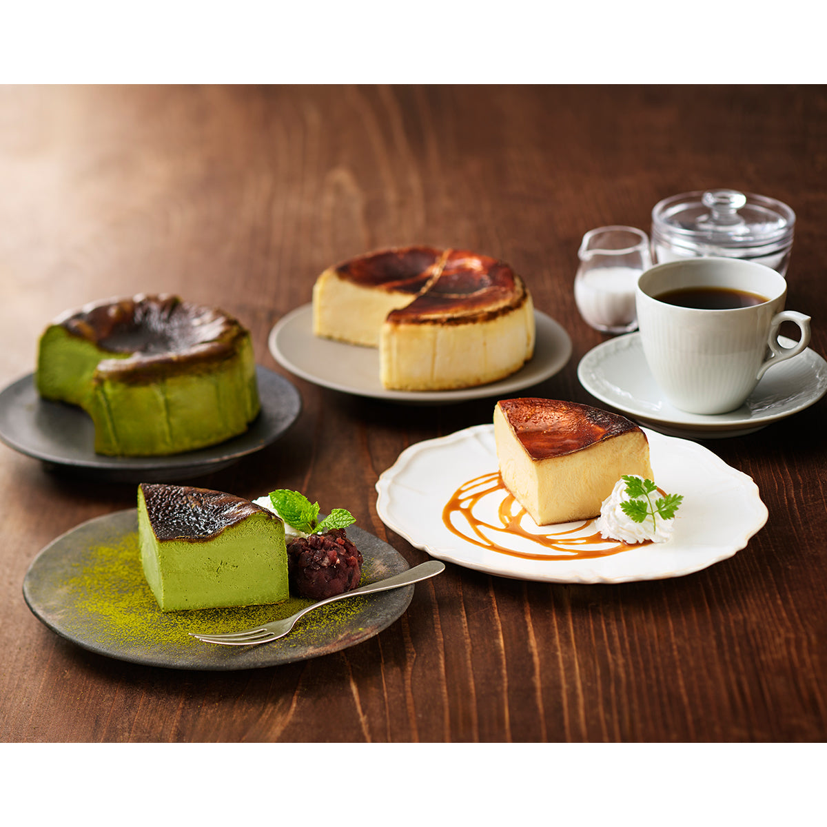 【10月21日発売】ベルリーベ 濃厚なめらか抹茶バスクチーズケーキ 4個 冷凍