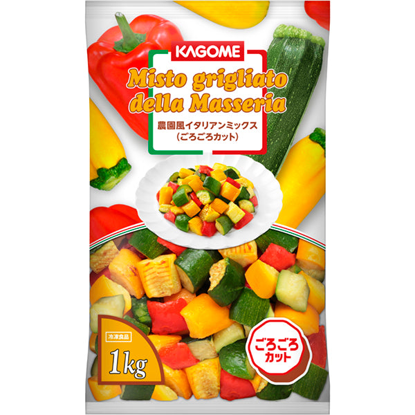 カゴメ 農園風イタリアンミックス(ごろごろカット) 冷凍 1kg