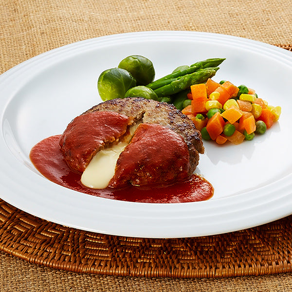 ジョイフルのチーズインハンバーグ トマトソース付き 冷凍 1個【リニューアル】