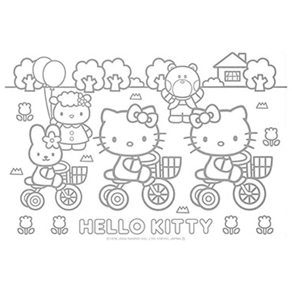 ヤマコー サンリオお子様ぬり絵まっと HELLO KITTY(100枚)(64361)