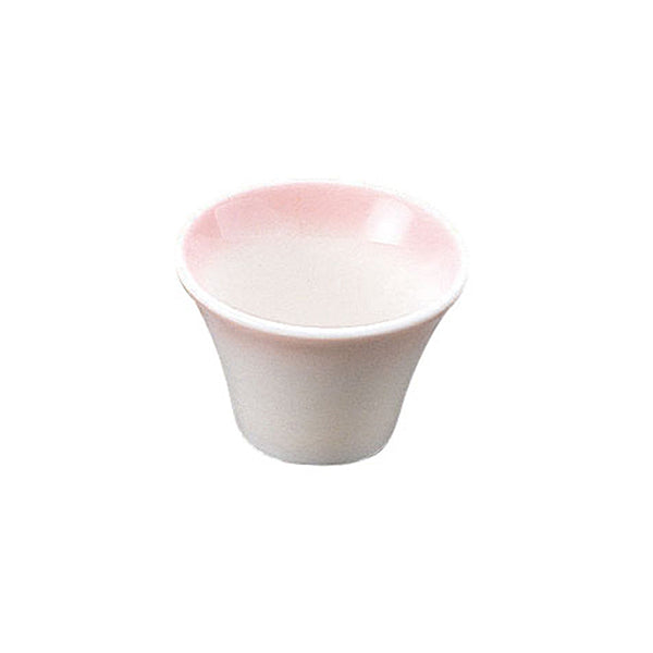 ヤマコー 陶器・反り丸型珍味入 ピンク吹(26720)