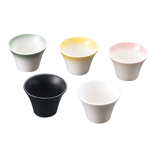 ヤマコー 陶器・反り丸型珍味入 ピンク吹(26720)