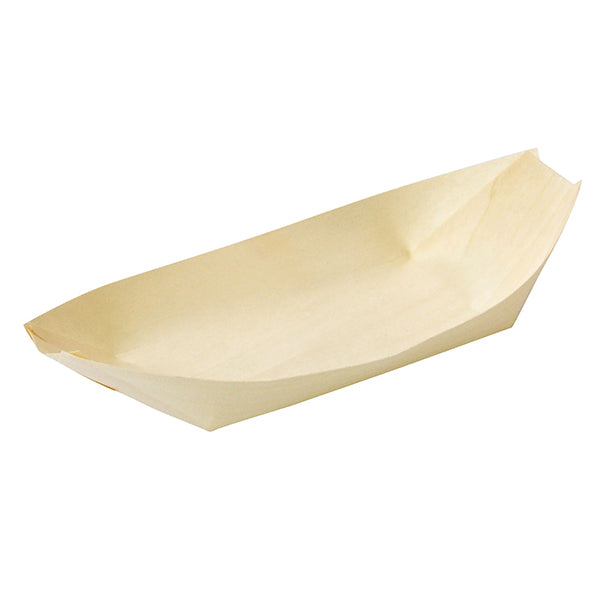 ヤマコー 経木容器(ポプラ)舟皿(100枚入)9寸(23596)