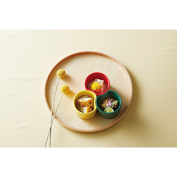 ヤマコー 半月型珍味入 黄(27925)
