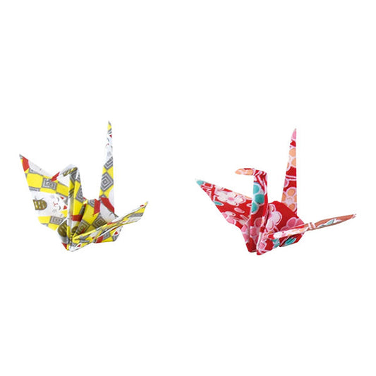ヤマコー 折紙飾り 折鶴(小・色紙)50ヶ入 各柄混合(65154)