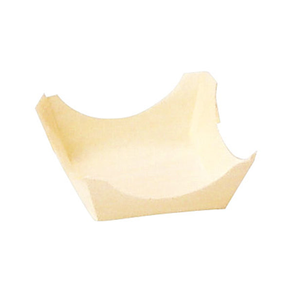 ヤマコー 経木容器(ポプラ)角皿 100枚入 特小(23592)