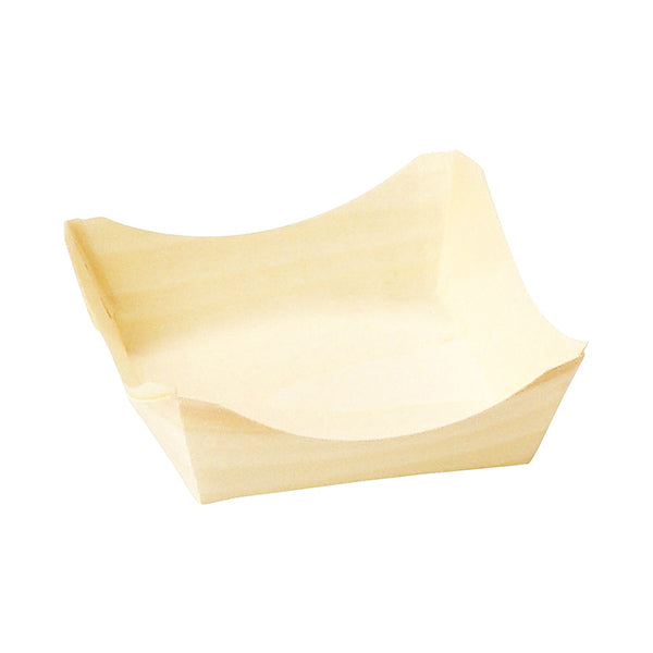 ヤマコー 経木容器(ポプラ)角皿 100枚入 大(23593)