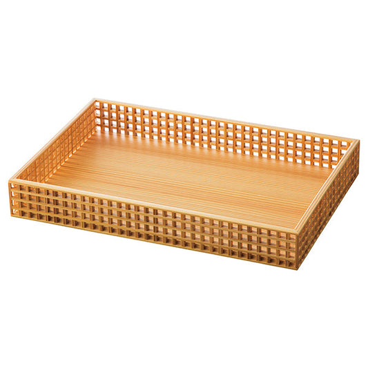 ヤマコー 新 細目格子盛器 長方(六ツ切 身のみ)(27588)