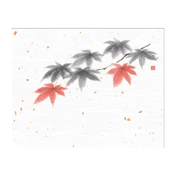 ヤマコー 4×5寸花風情 赤もみじ 100枚入(65972)