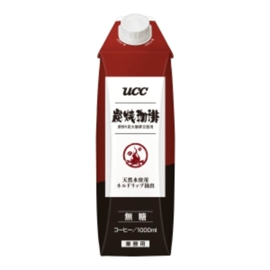 UCC 炭焼珈琲 無糖 1000ml（N）