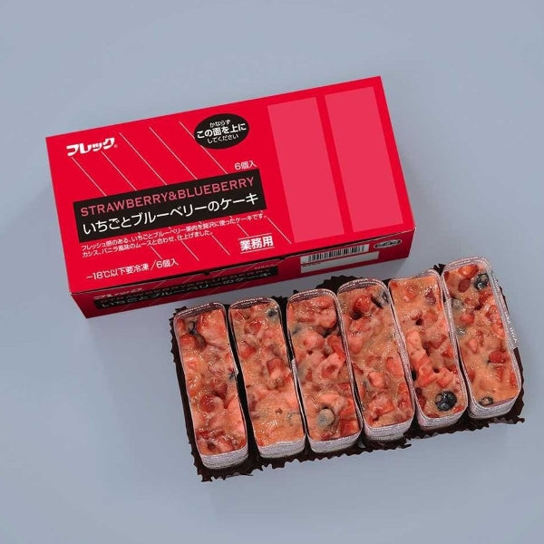 フレック いちごとブルーベリーのケーキ 6個入