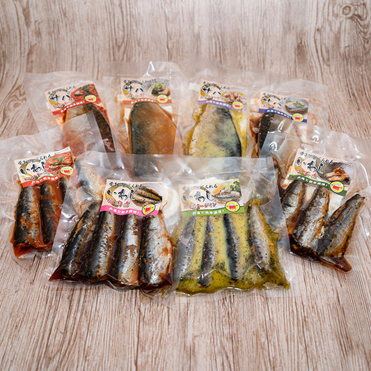 カネハチフーズ 骨ごと食べられる銚子産いわし・さば 和洋8点セット 冷凍【送料無料】