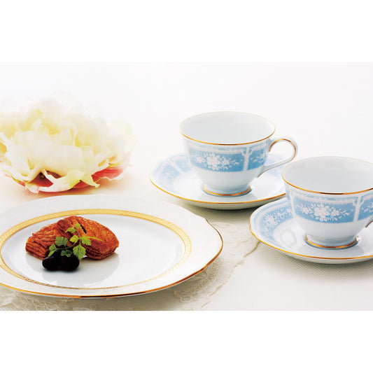 【直送】ノリタケ レースウッドゴールド カップ＆ソーサー（5客）【送料無料】