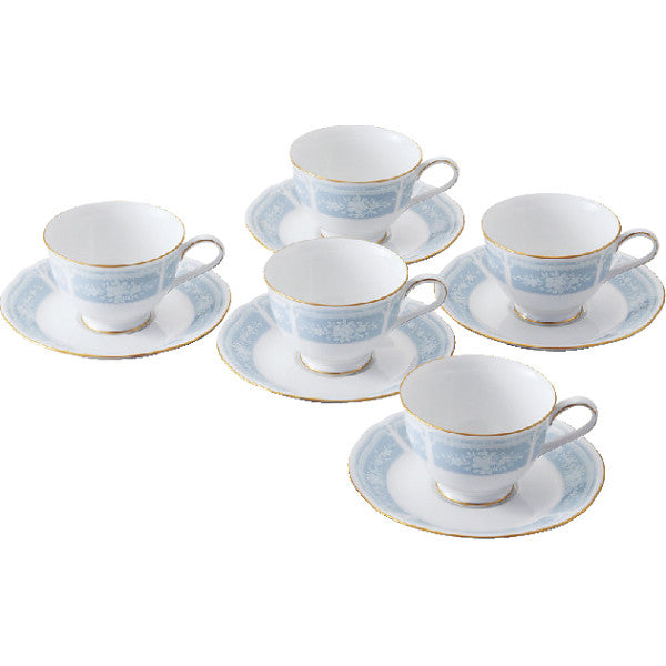 【直送】ノリタケ レースウッドゴールド カップ＆ソーサー（5客）【送料無料】