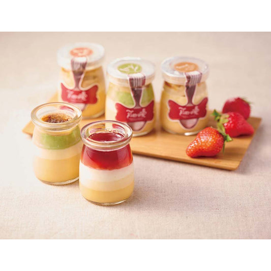 【夏ギフト】「心優ｰCotoyu Sweetsｰ」あまおういちごのチーズプリン＆キャラメルブリュレ