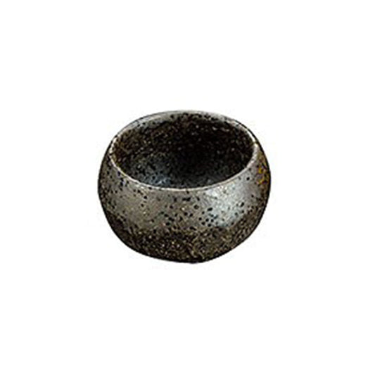 ヤマコー 三ツ足珍味入（小）黒伊賀白吹（26541）