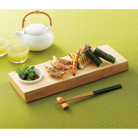 ヤマコー 桧ノタ付プレート 一ツ穴 陶器セット（32456）