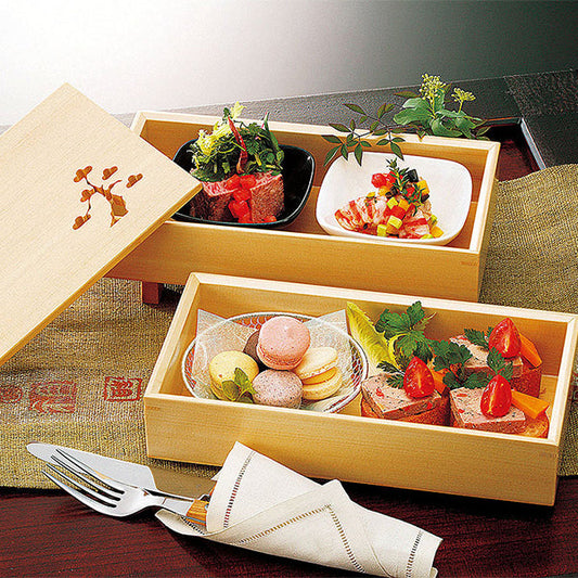 ヤマコー 檜・松風二段弁当（27146）