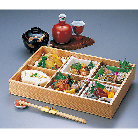 ヤマコー 木曽杉・六ツ切箱膳（27422）