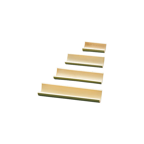 ヤマコー 竹半割皿・並（無塗装）大（22577）