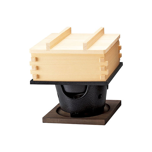 ヤマコー 新・檜 山菜セイロ 水入用美コンロセット（大）（26004）