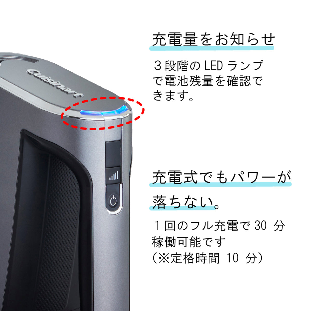 クイジナート コードレス充電式ハンドミキサー RHM-100J