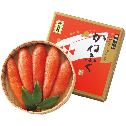【冬ギフト】「かねふく」無着色明太子（赤樽）