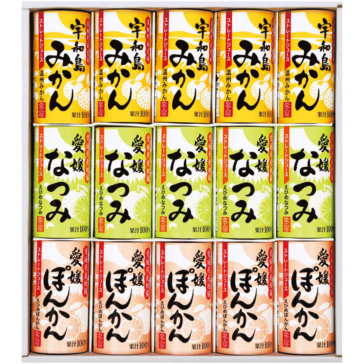 【夏ギフト】愛工房 愛媛県産柑橘ストレートジュースセット（紙容器）
