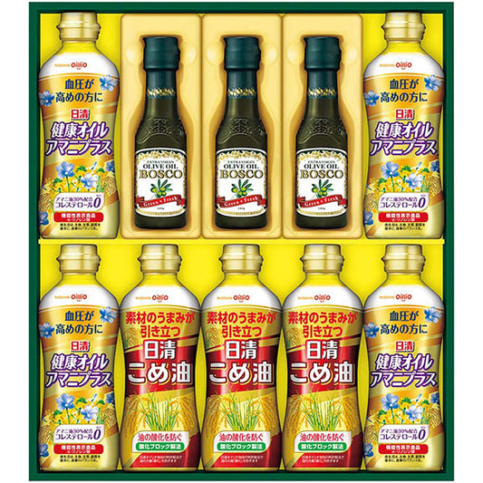 【冬ギフト】日清 ボスコオリーブオイル＆ヘルシーオイルギフト