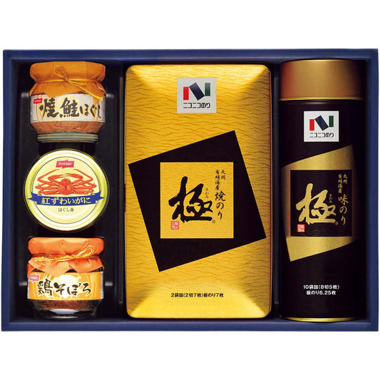 【夏ギフト】ニコニコのり 極のり・缶詰・瓶詰詰合せ