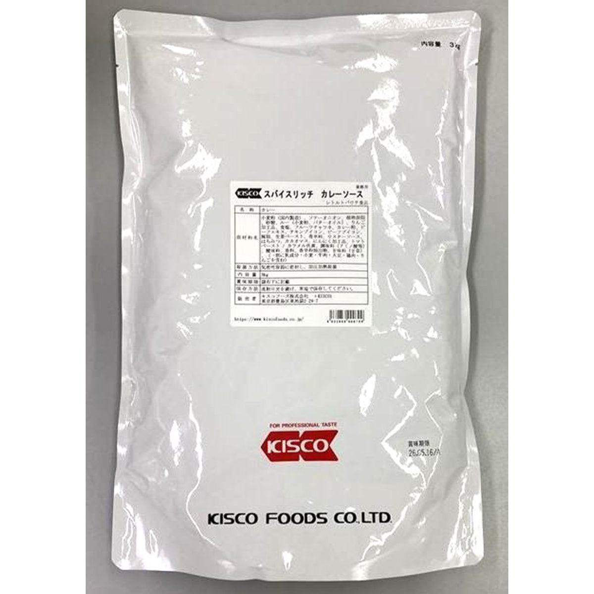 キスコ スパイスリッチ カレーソース 3kg