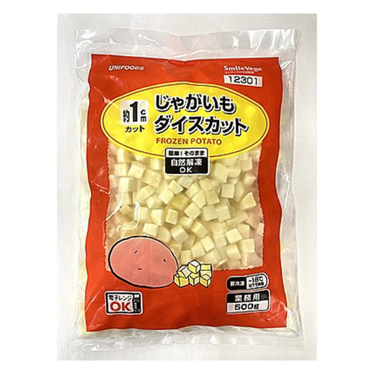 ユニフーズ 自然解凍OK じゃがいもダイスカット 1cm 500g