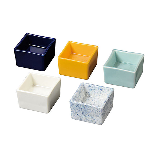 ヤマコー 陶器・角型高台珍味入 ルリ（27636） | フーヅフリッジ UCC