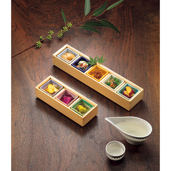 珍味入れなど器15点 ヤマコー 陶器・角型高台珍味入 ルリ（27636） | フーヅフリッジ UCC