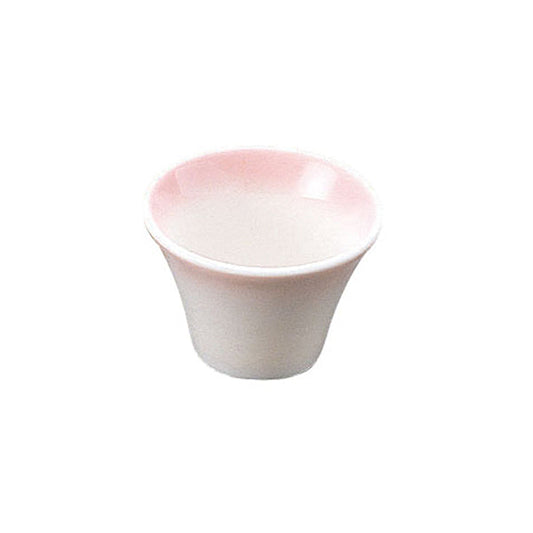 ヤマコー 陶器・反り丸型珍味入 ピンク吹（26720）