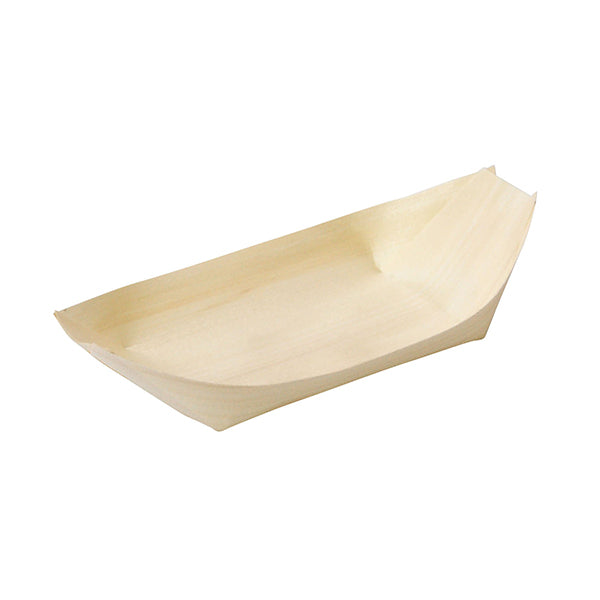 ヤマコー 経木容器（ポプラ）舟皿（100枚入）8寸（23595）