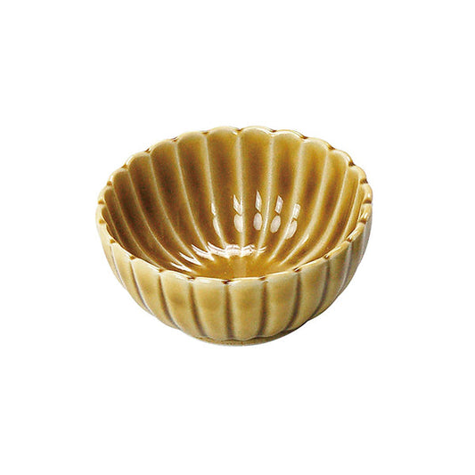 ヤマコー 菊型小鉢 黄瀬戸（27881）