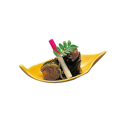ヤマコー 木の葉型珍味入 黄（26389）