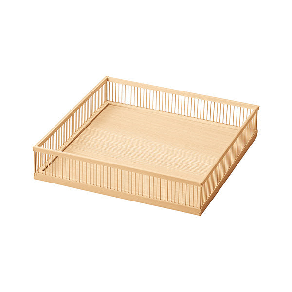 ヤマコー 白竹・千筋盛器 正角 8寸（22711）
